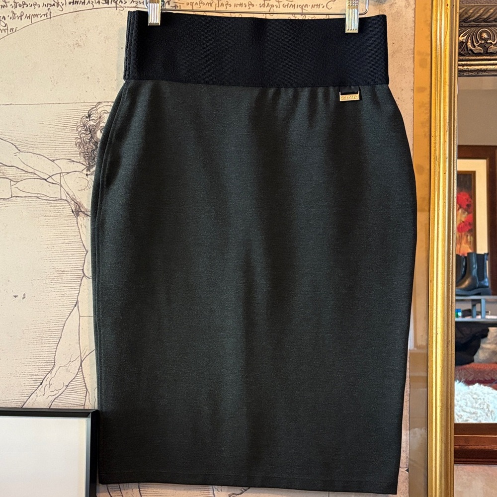 Calvin Klein Charcoal Pencil Skirt